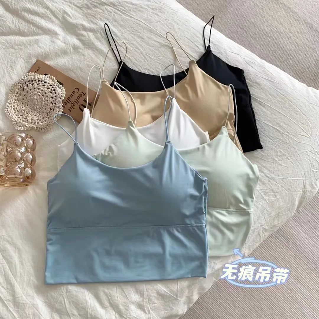 Women Tube Tops Camisole Soft Breathable Underwear Girls Cami Casual Tank Vest Sleeveless Crop Tops Bra