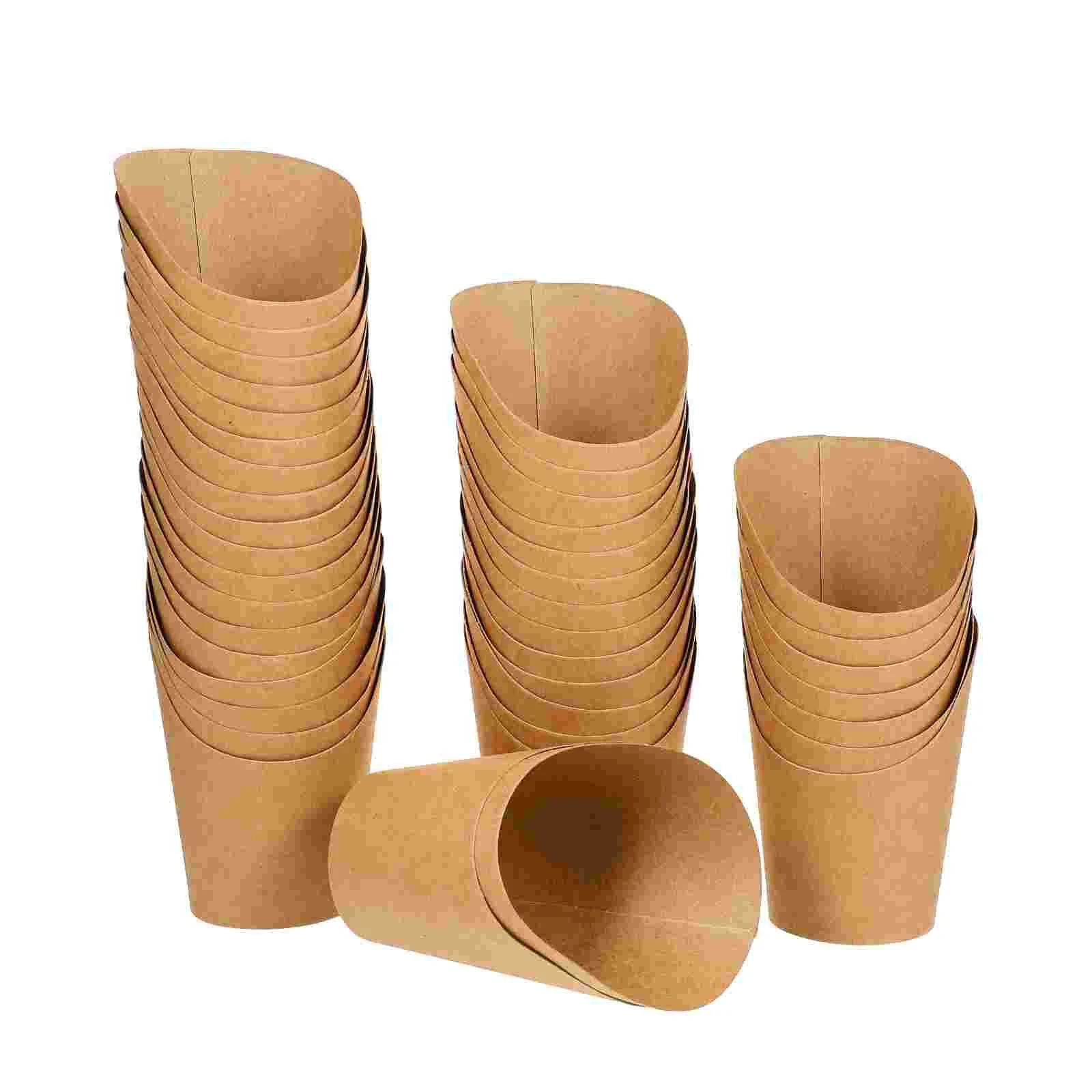 

Kraft Paper Cup 14oz Popcorn Boxes Disposable Take-out Party Holder for Ice Cream French Fries
