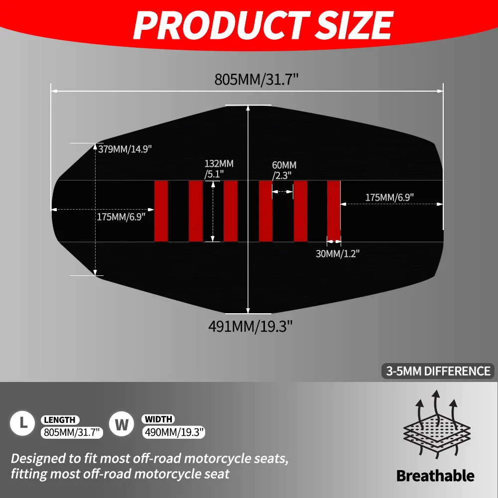 Universal Waterproof Motorcycle Seat Cover - Gripper Soft Protection for Dirt and Electric Bikes