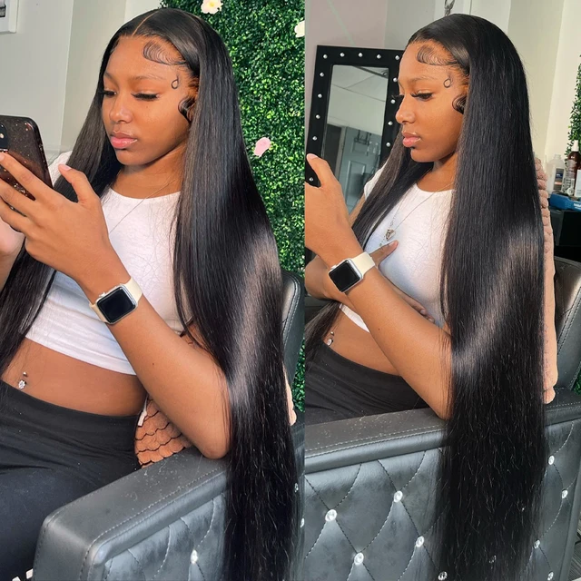 Melodie 220% HD 30 40 Inch Straight Lace Front Human Hair Wigs Glueless  Ready To Go Transparent 13X4 13X6 Frontal Wig For Women - AliExpress