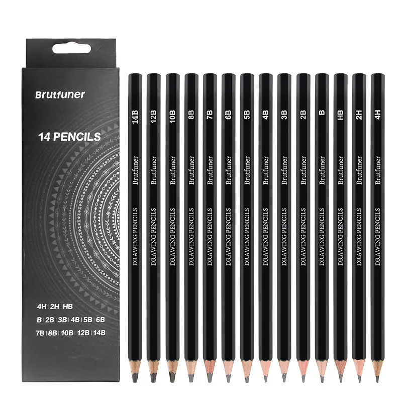 Professional Drawing Pencils Set 14 Pcs(14B-4H) Graphite Pencil for Sketching/Shading Charcoal Pencils for Artists Art Supplies professional drawing pencils set 14 pcs 14b 4h graphite pencil for sketching shading charcoal pencils for artists art supplies
