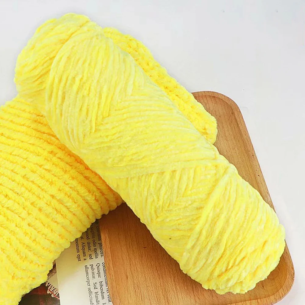 Luxurious Chenille Soft Velvet Yarn for Knitting and Crochet Projects
