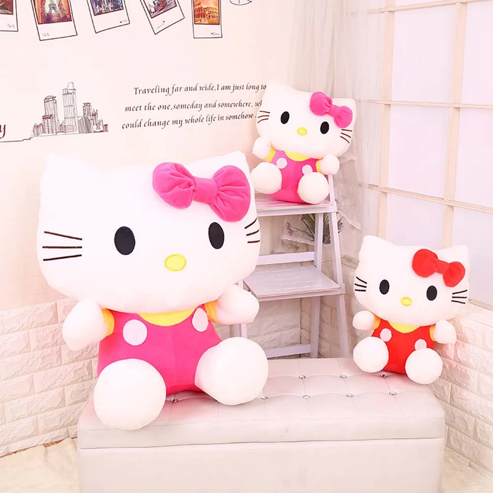 

20cm Hello kitty Plush Toys Anime Animal Doll Cat Toy Pluech Original Sanrio Stuffed Animals HelloKitty plushies Toy For Gift