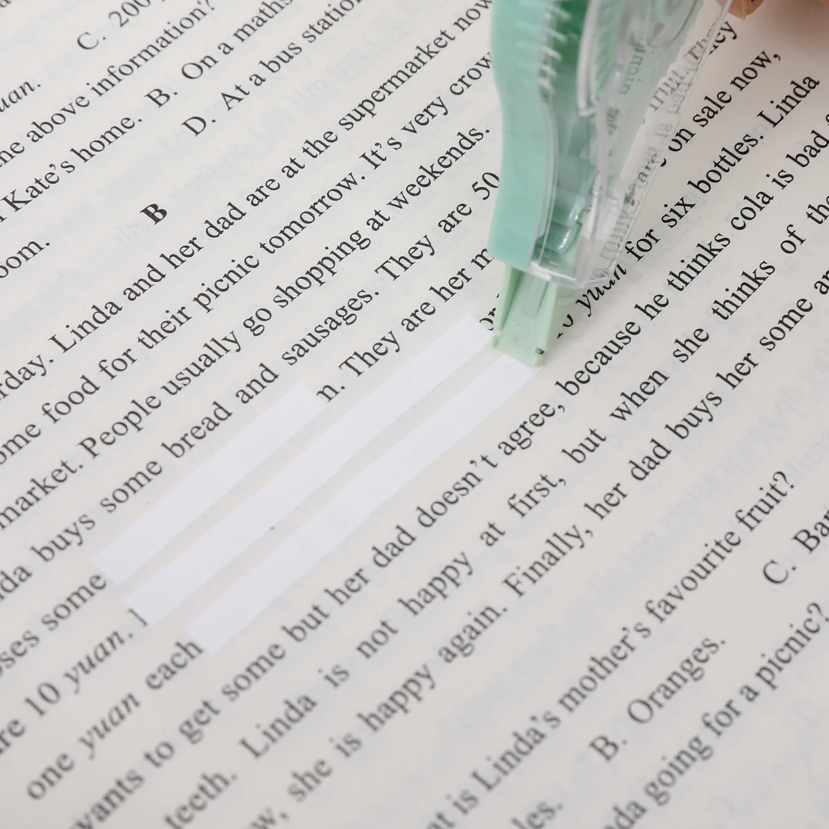 3pcs 19.7 Ft White Out Correction Tape Tear-Resistant Tape Bulk for School Office Note Taking Journal Tape Width 0.2 in
