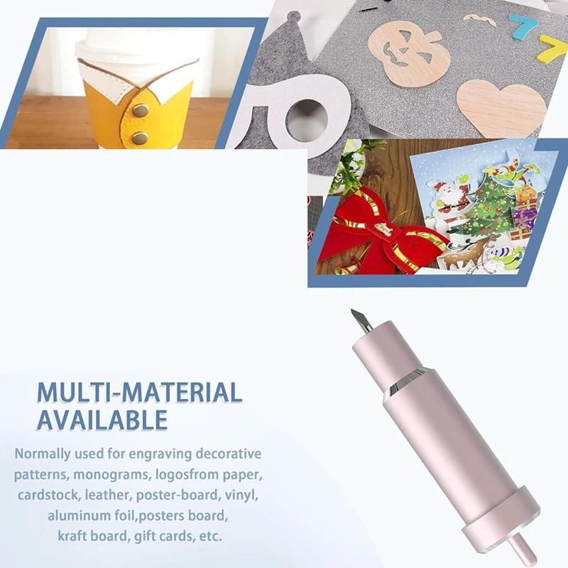 Deep Cut Blade For Cricut Maker 3/Maker/Explore 3/Air 2/Air/One/Venture,60&deg;Deep Point Blade And Housing