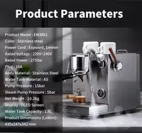 CAFOVO E120 9Bar Commercial Dual Boiler Espresso Machine ULKA Pump OPV System with OLED Display for Cafe Coffee Maker 220V 3