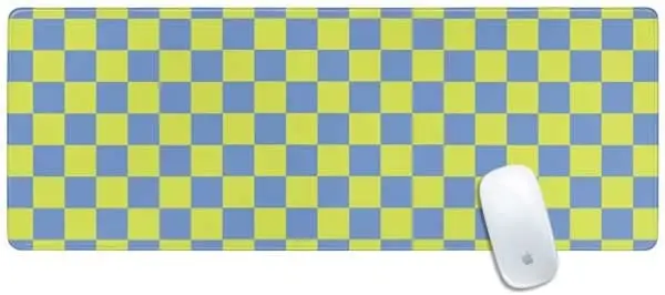 

Checkerboard Neon Checkered Design 31.5 x 11.8 Large Gaming Mouse Pad with Stitched Edges Keyboard Mouse Mat Desk Pad Home