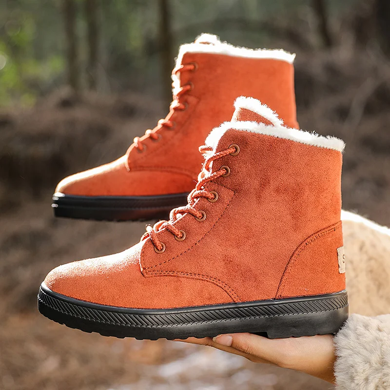 Winter Boots 2023 New Men's and Women's Plush Warm Short Tube Boots Korean Version Leisure Snow Boots Student Motorcycle Boots