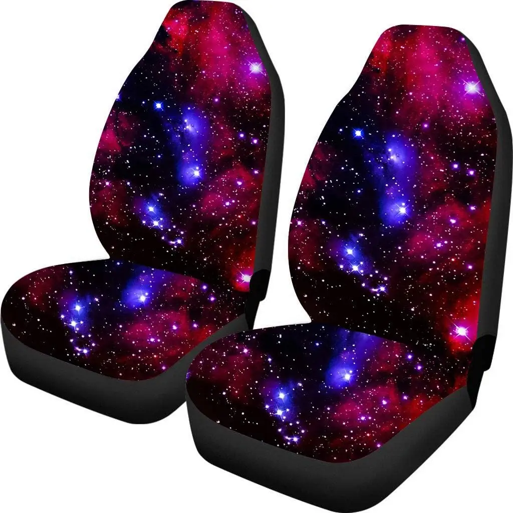 

Trendy Car Seat Covers for Women Universe Space Print High Back Seats Protectors Full Set of 2 Fits Most Vehicles Seat Cover