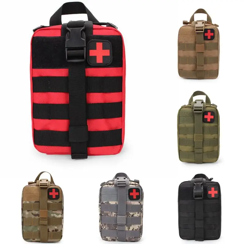 

Medical Bag First Aid Kits Outdoor Emergency Pack Army Military Camping Hunting Waist Bag Traveling Hiking Survival Pouch