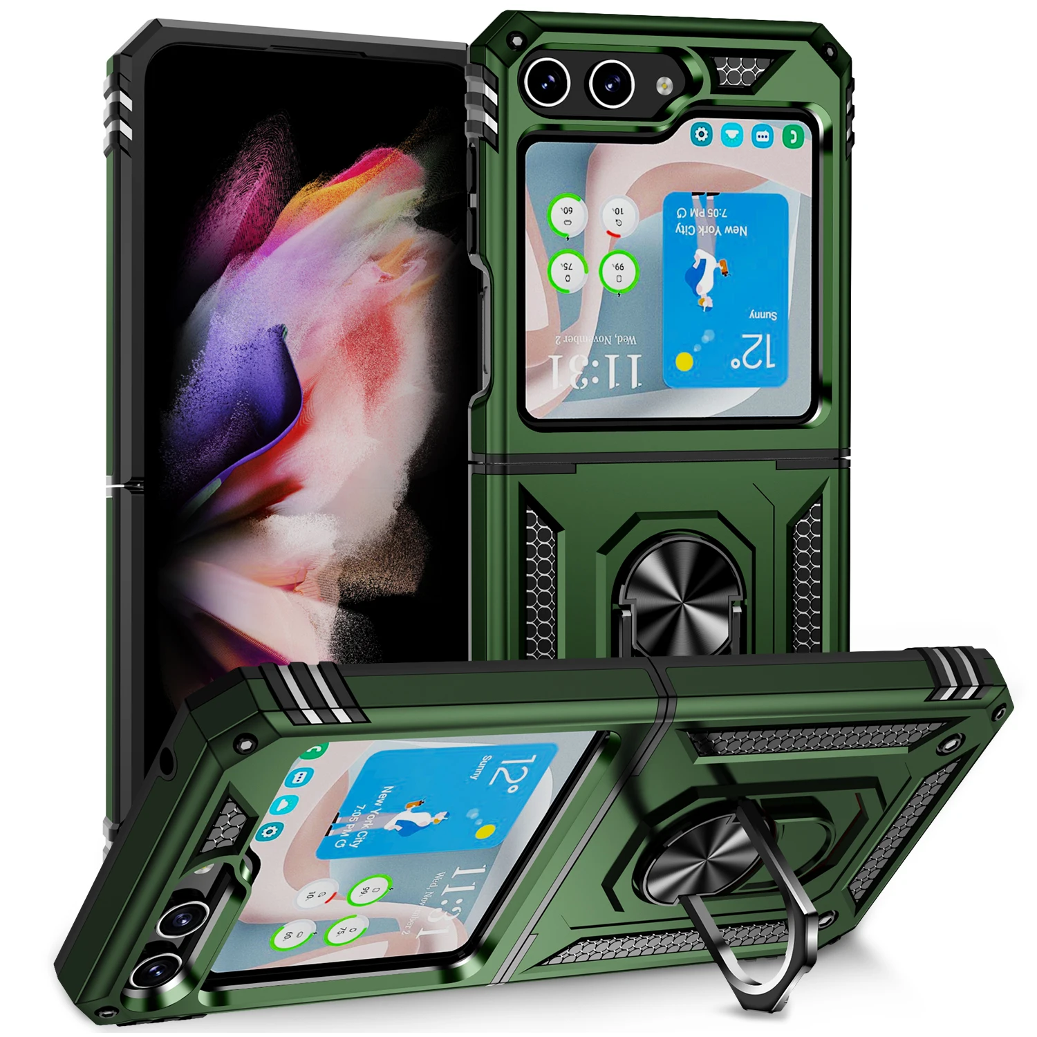 Custodia Per Cavalletto Con Protezione Anticaduta Per Samsung Galaxy Z Flip 5 Flip4 Flip5 Flip3 Flip 4 3 Zflip5 Anti-Shock Cellulare Funda