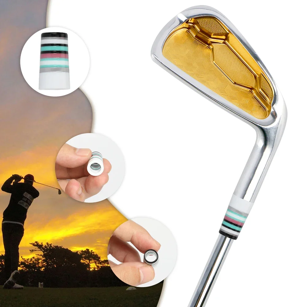 1PC Golfing Tapered Ferrules Fit 1.4x2.45x1.17cm Tapered and Parallel Shafts Colorful Striped Golfing Iron Ferrules