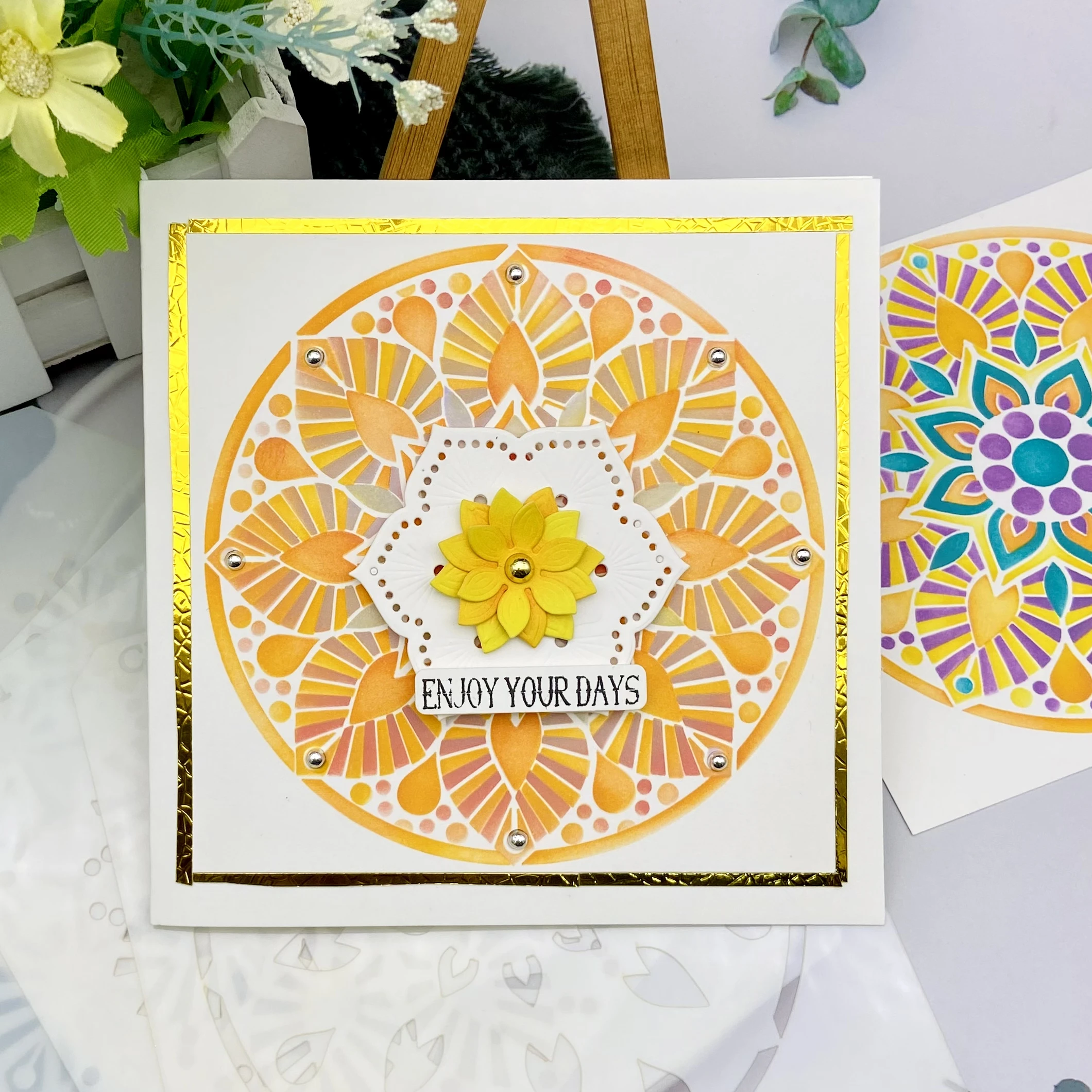 Layered Mandala Stencils Painting Templates for Scrapbook Tile Furniture Wall Home Decor Craft Draw Tracing Stencils