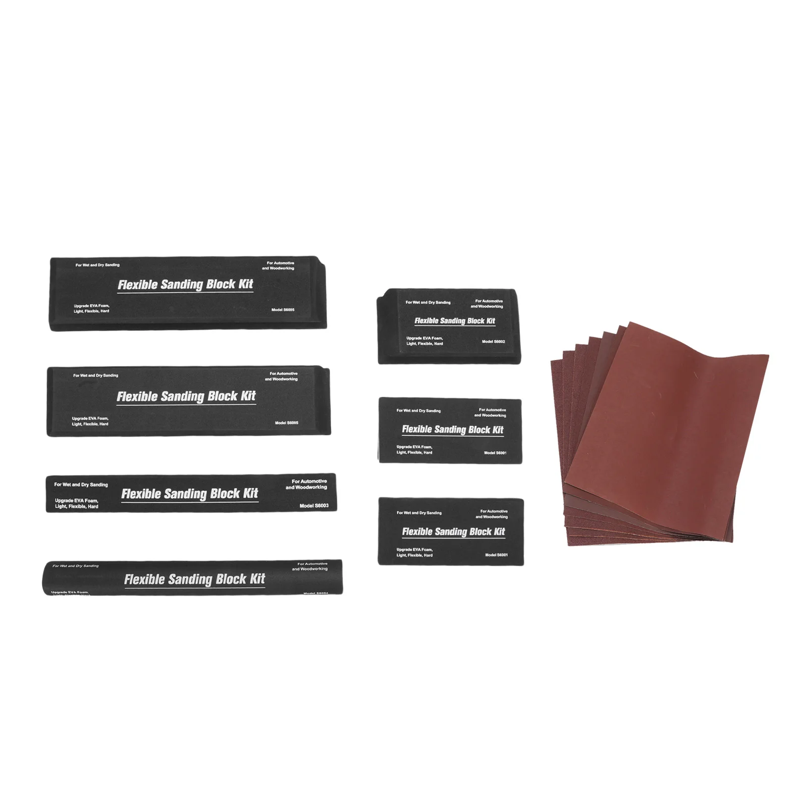 Kit de bloque de lijado Papeles de lijado Bloque de lijado EVA Control preciso Agarre cómodo Flexible para acabado automotriz