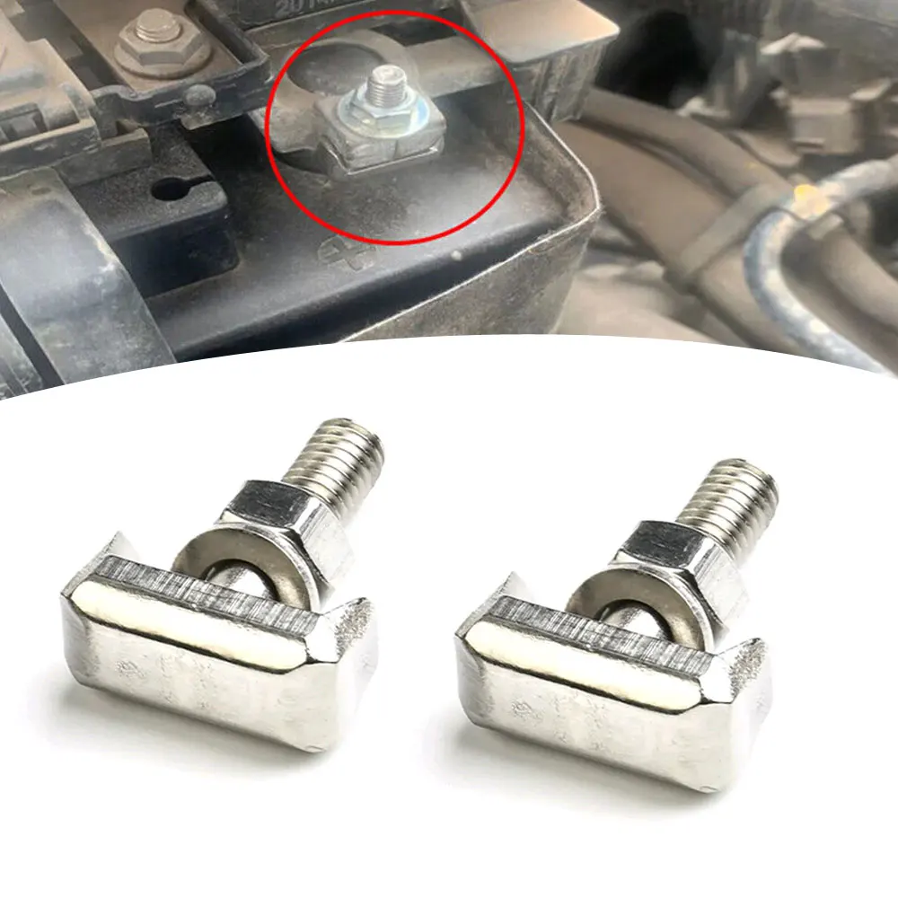 

2pcs Car Replace Accessories Battery Cable Terminal Connectors Car T-Bolt Stainless Steel Batteries Cables Connectors 19116852