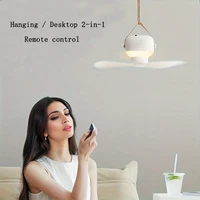 Electric fan ceiling fan, dormitory small fan, mosquito net ceiling, desktop triangular frame, adjustable night light 2