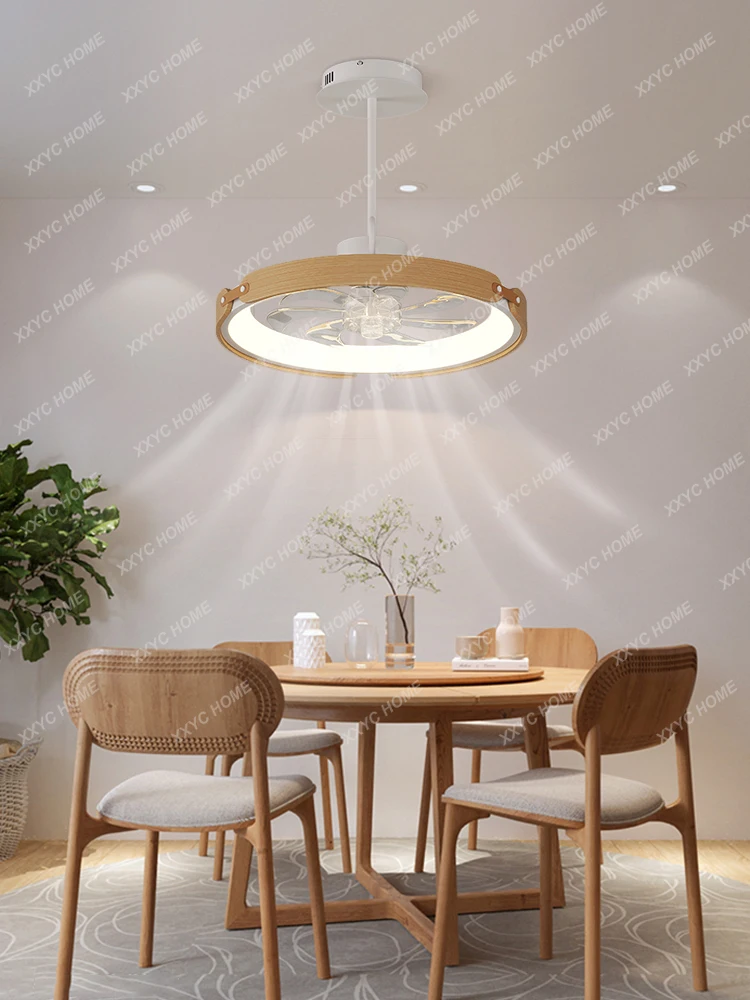 

Invisible Fan-Style Ceiling Lamp Simple Home Bedroom Integrated Shaking Head Electric Fan Lamp Dining Table Lamp