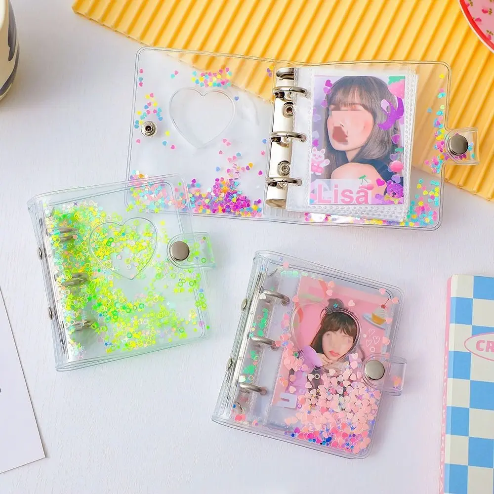 Sequin Glitter Mini 3/5 inches Photo Album Album PVC Photocard Holder Women ID Credit Card Holder Photocard Binder Name Card