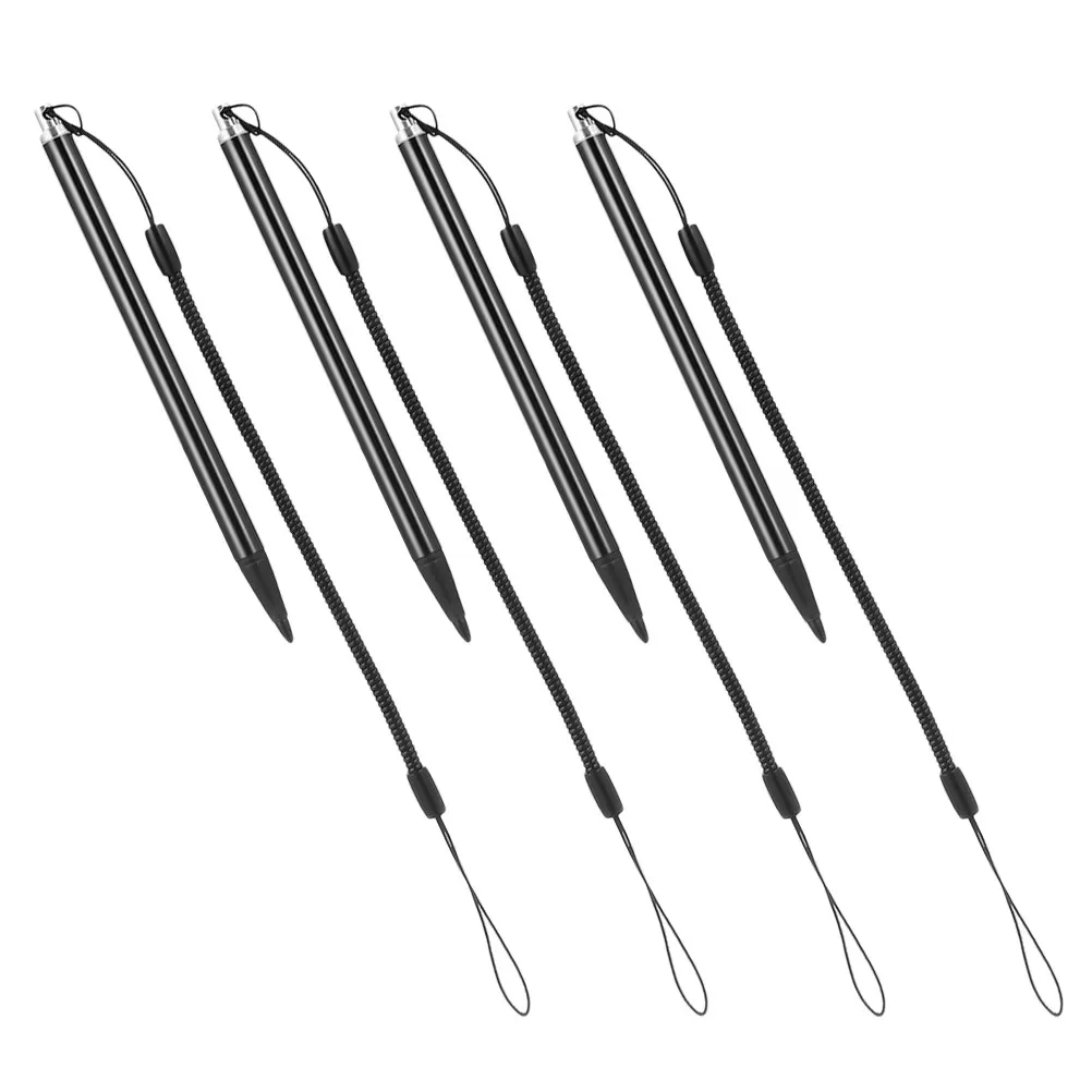 4Pcs 금속 저항성 스크린 스타일러스 펜 정밀 터치 펜 Pos 기계용 손실 방지 스프링 로프 자동차 네비게이션 산업용