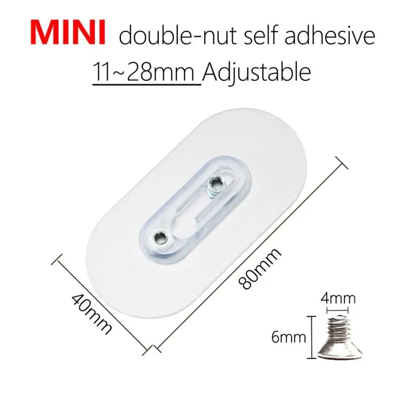 Storage Hook 1/3/5PCS Seamless Screw Paste Nail Wall Nail-free Household Supplies Stick Hook Strong Adhesive Home Storage Gadgets Double Hook