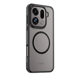 Enhanced Acrylic Matte Transparent Magnetic Back Cover with Magsafe - OPPO Find X9 (Magsafe Black)