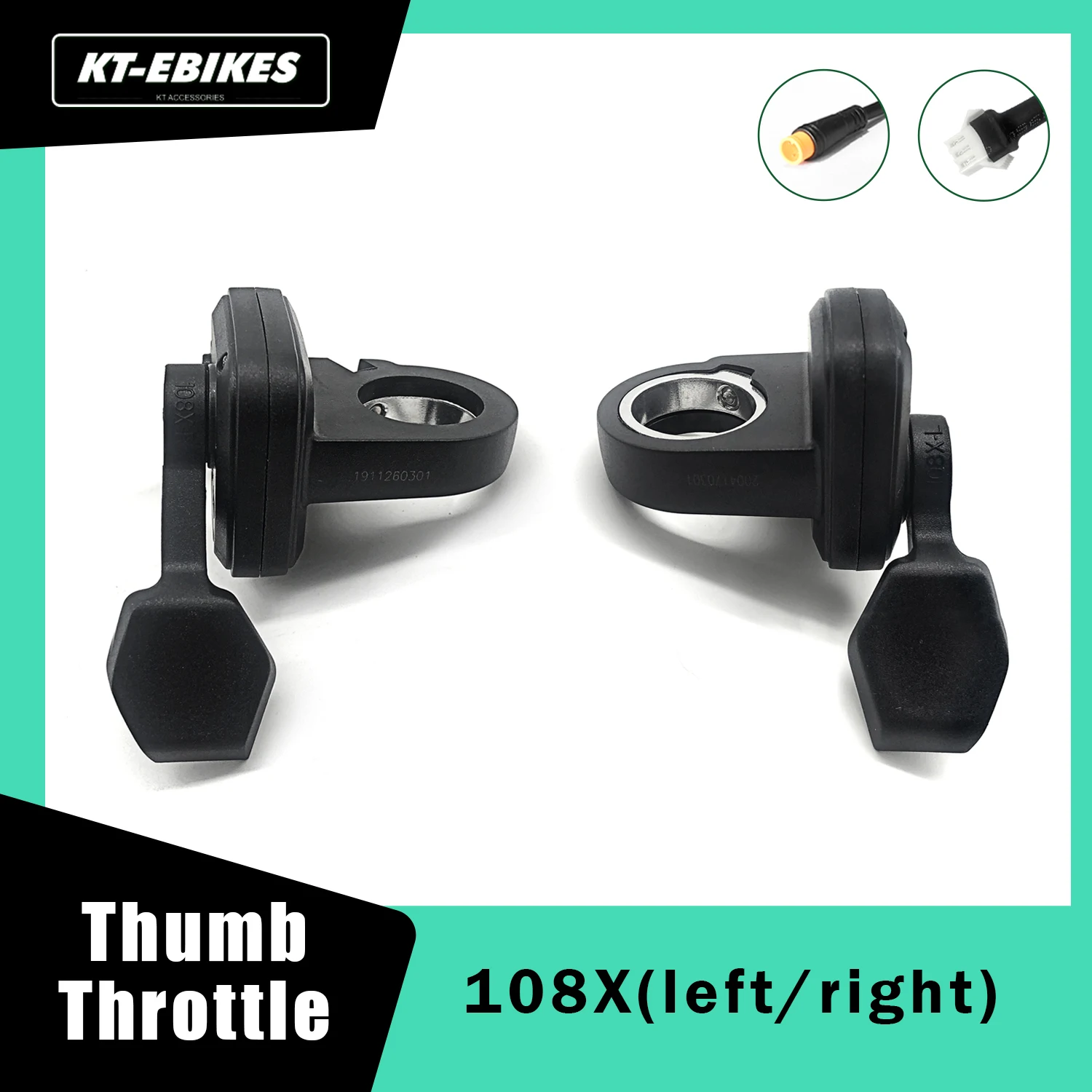 Electric Bike Throttle Wuxing Thumb Throttle 108X Trigger Throttle Plastic Finger 24V 36V 48V 60V 72V Left Right Thumb