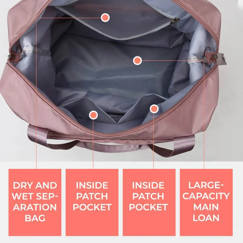 Buylor Travel Bags for Women Storage Folding Bag Large Capacity Waterproof Duffel Shoulder Bag Yoga Sports Handbags Gym Tote