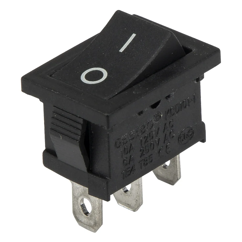 10 Pz/Lotto Kcd1-102 Perforare 19X13 Mm 3 Pin On-On Boat Rocker Switch Interruttore Di Alimentazione Interruttore