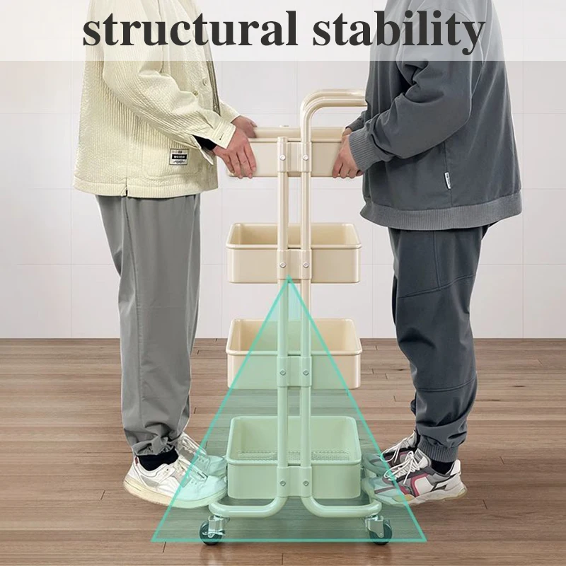 Description Picture 6 of itemFolding Storage Holders Kitchen Fruit Organize Baskets Bedroom Living Room Multifunctional Toy Organizer Cart with Wheels