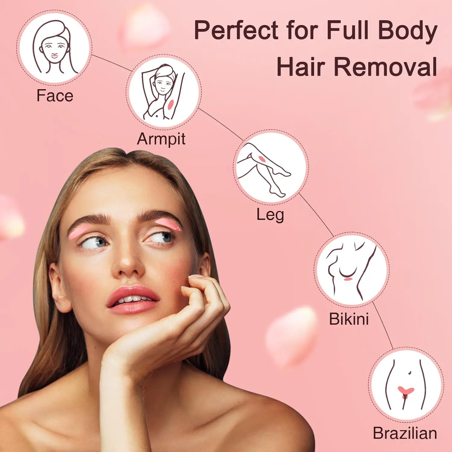 Hard Wax Beads 200g Hair Removal 10 Sticks Brazilian Waxing for Bikini Face Legs Armpit Eyebrow Chest Legs Armpit for Women Men