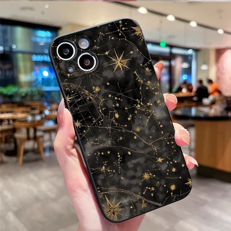 Aesthetic Space Planet Moon Stars Soft Phone Case Cover