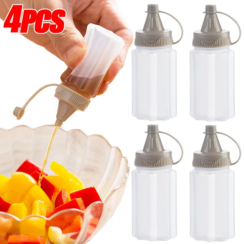 2pcs Condiment Squeeze Bottles Mini Squeeze Bottle Plastic