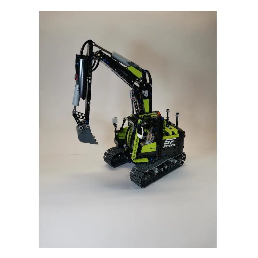 模型DIY 制作 MOC-104609 Compact Excavator RC Building Block Model Spliced