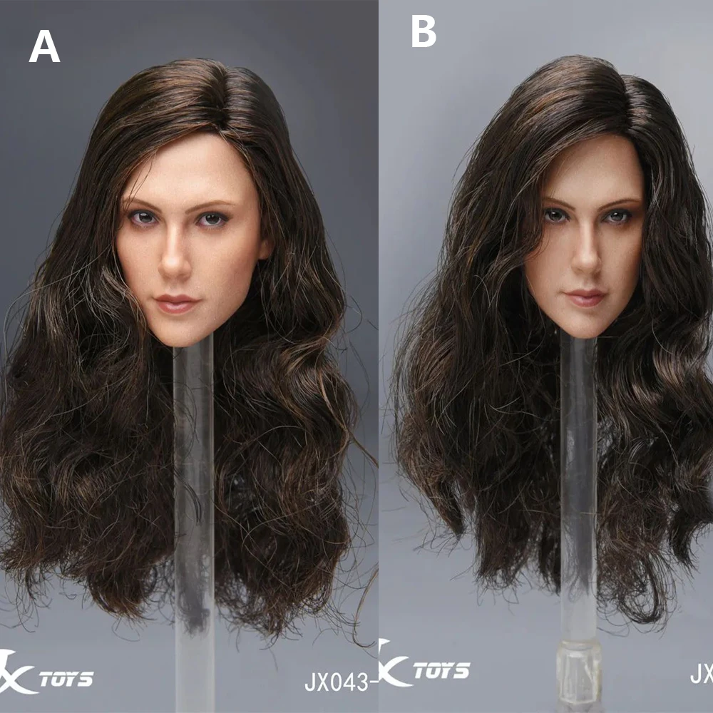 

JXTOYS 043 1/6 Wonder Squint Girl Head Sculpt Hair Transplant Head Carving Model Fit 12'' Female Soldier Action Figure Body