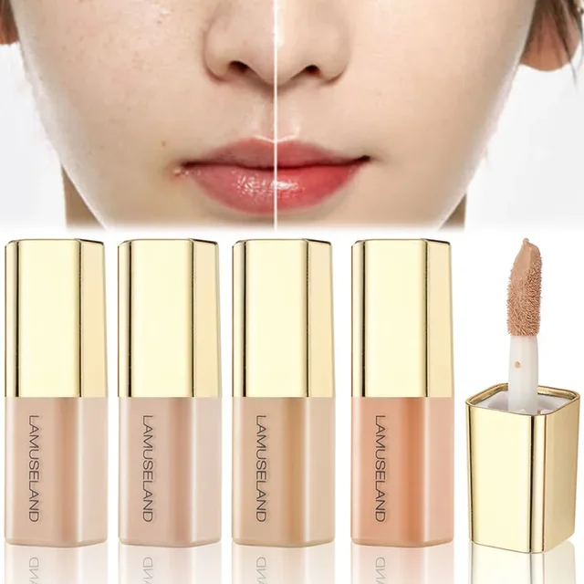 1pc Mini Concealer Liquid Foundation To Cover Dark Circles and Acne Marks Face Color Corrector 4 Colors Facial Makeup Cosmetics 1