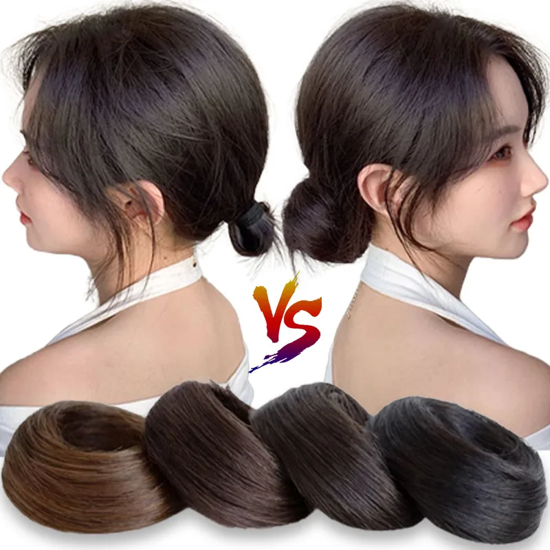 

For Women Synthetic Hair Bun Curly Straight Hair Messy Bun Scrunchies Updo Hair Bands Elastic Band Hairpieces Volume Fringe Fake