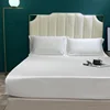 Fitted Sheet Natural Mulberry Silk BedSheet Solid Color Mattress Cover King Size Elastic Band Sheet 160x200 Fit Sheet 5