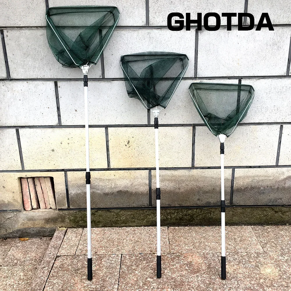 Fishing Landing Net Tool Aluminum Alloy Retractable Foldable Telescoping 1.5M 1.7M 2.1M