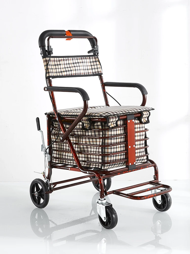 Trolley for the elderly instead of walking and driving can be pushed