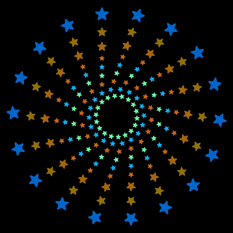 Glow in the Dark Stars Stickers for Kids Room Wall Ceiling Decor Scrapbook Telephone Switch Button Phone Car Star Sticker 100pcs