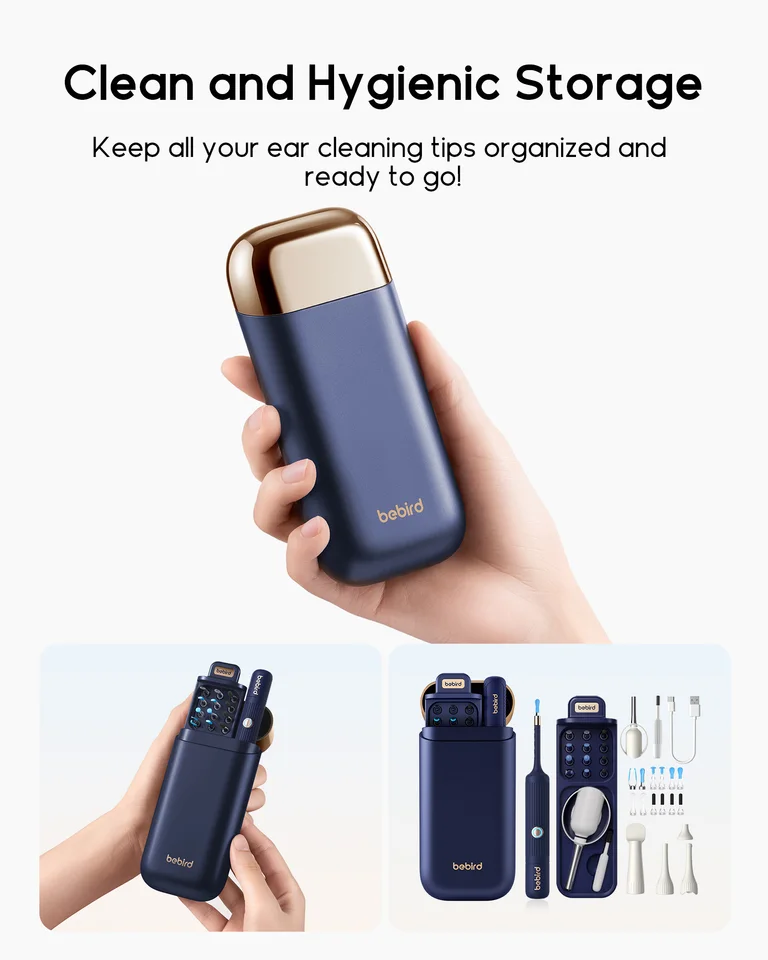 New Bebird EarSight Plus I35R Visual Cleaner Earpick Bendable HD Clipable Tweezers All-in-1 Ear Rod Earwax Removal Kits_voghion.com