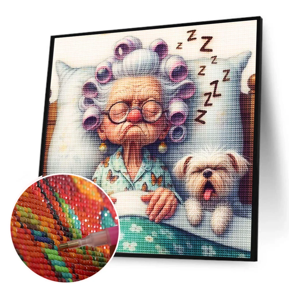 Demiawaking DIY 5D Diamant Malerei Hund – Ca. 25x25 Cm, Mit Kreuzstich-Motiv Zum Selbstgestalten