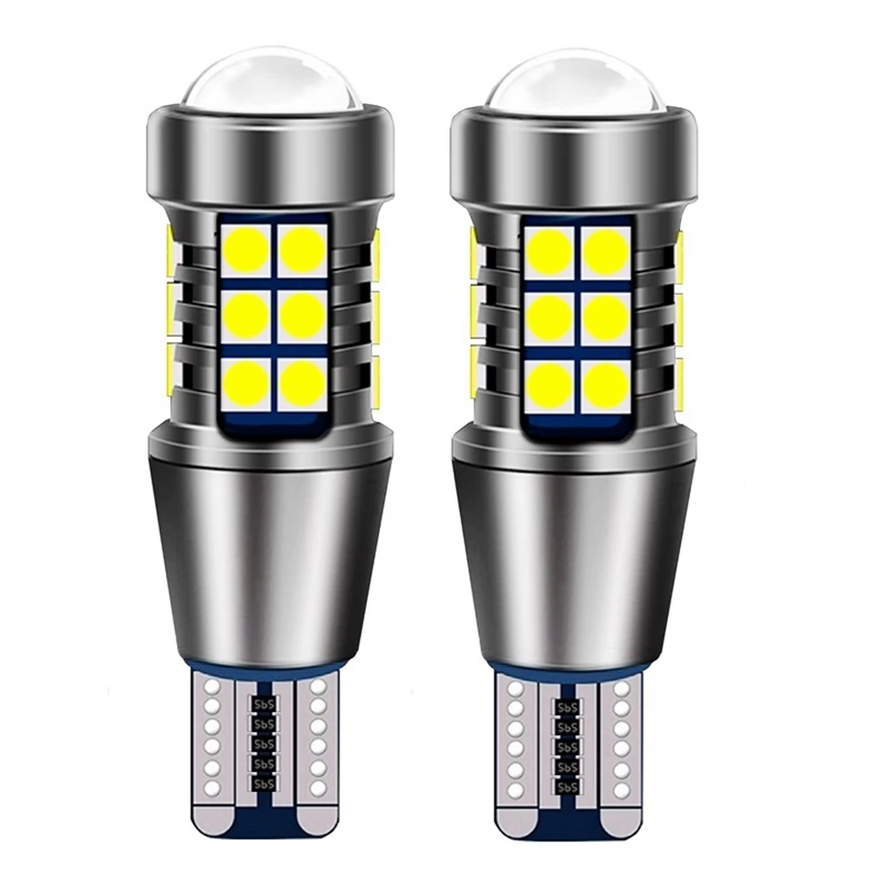 2 шт. T15 LED W16W Светодиодные лампы 912 921 WY16W Супер яркий 3030 Чип Хвост Стоп-сигналы Canbus Без ошибок Автоматическая резервная лампа заднего хода 12 В