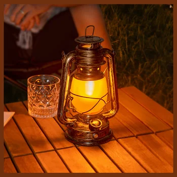 Vintage Flame Effect Camping Lantern 1