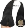 4 Sizes Silk Base Virgin Human Hair Women Toppers 3 Clips Natural Scalp Top Base Black Brown Color For White Women 3