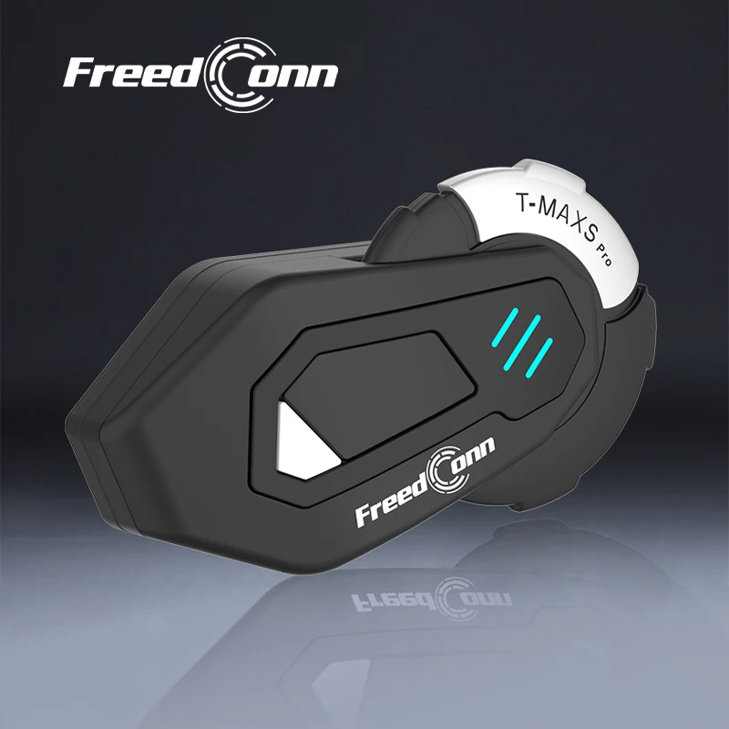 Freedconn Citofono Moto Bluetooth Casco Auricolare Musica Fm Impermeabile 8 Piloti Comunicatore 1000M T Max S Pro Per Moto