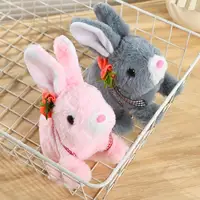 Electronic Plush Rabbit Toy Interactive Plush Bunny With Walk Bark Move Mouth Wiggle Ears Electric Pet For Kids Birthday Gifts 2