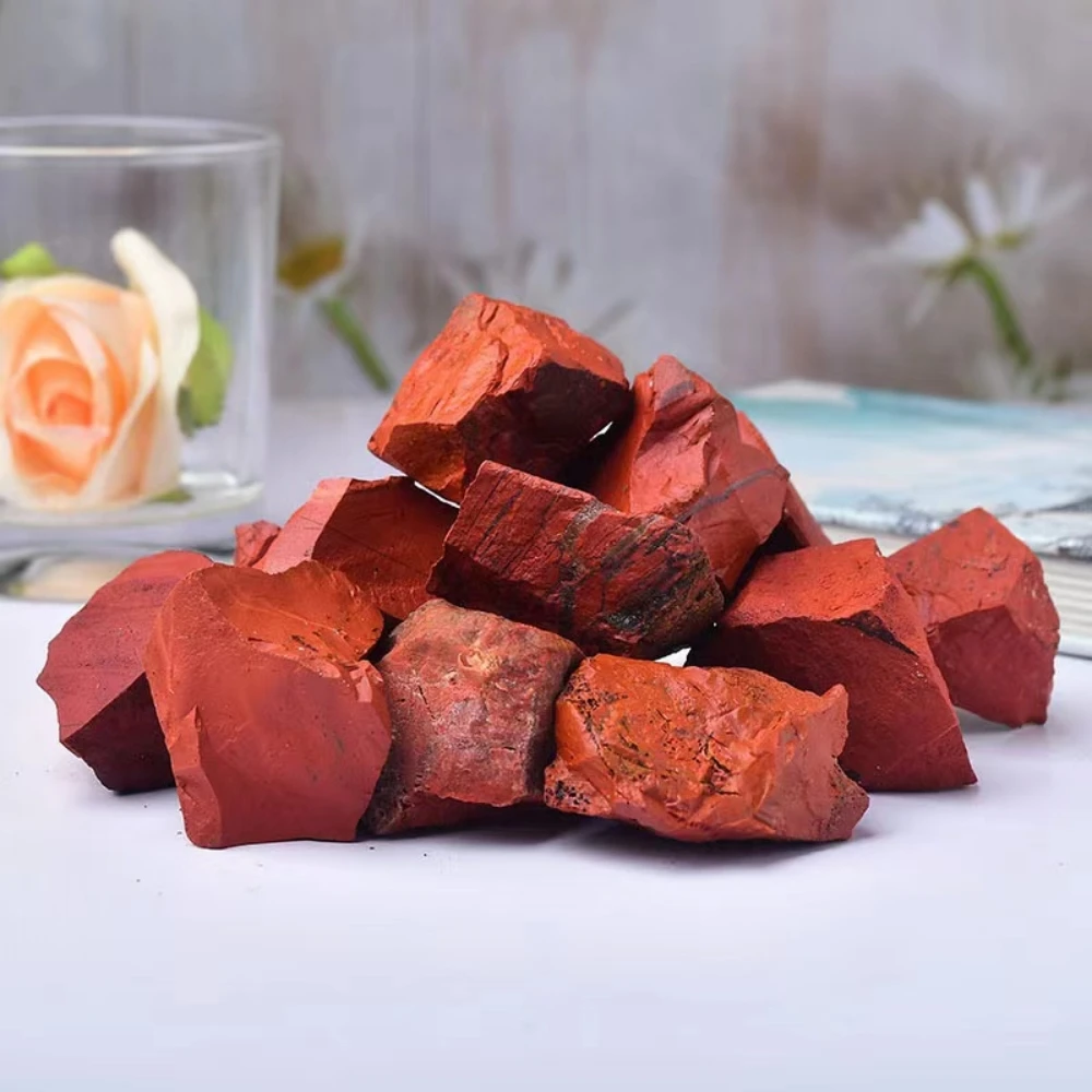 

Natural Irregular Red Jasper Rough Stone Quartz Healing Crystal Feng Shui Home Decor Fish Tank Landscaping Decoration