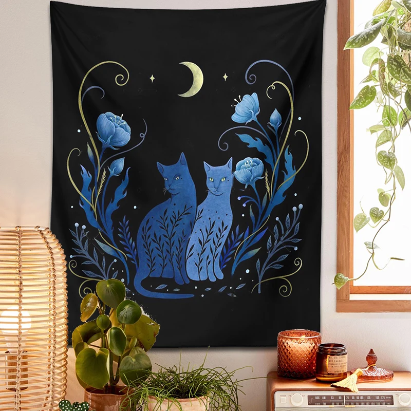 Tapestry Tapestries Decor Cat Wall Decor Hippie Tapestries Psychedelic Tapestry Aliexpress