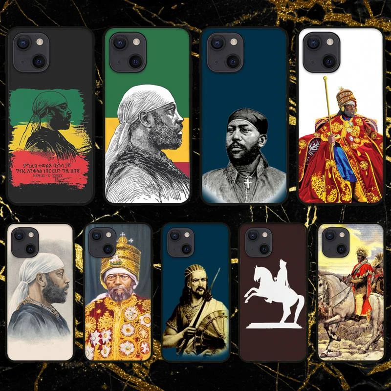 iphone 11 Pro Max  case Emperor Menelik Ii Of Ethiopia Adwa Phone Case For iPhone 11 12 Mini 13 Pro XS Max X 8 7 6s Plus 5 SE XR Shell iphone 11 Pro Max cover case